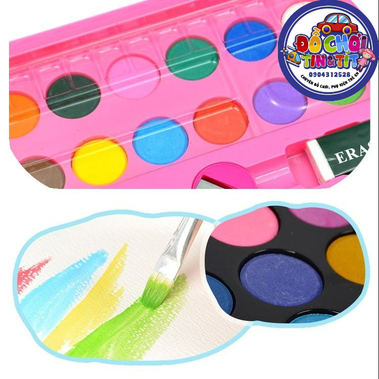 Hộp bút màu 4 tầng xoay với 46 chi tiết cho bé thỏa sức sáng tạo tranh nhiều sắc màu TR112