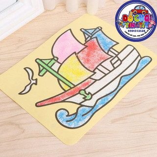 Tranh cát cỡ 20x15 cm kèm nhiều màu cho bé sáng tạo