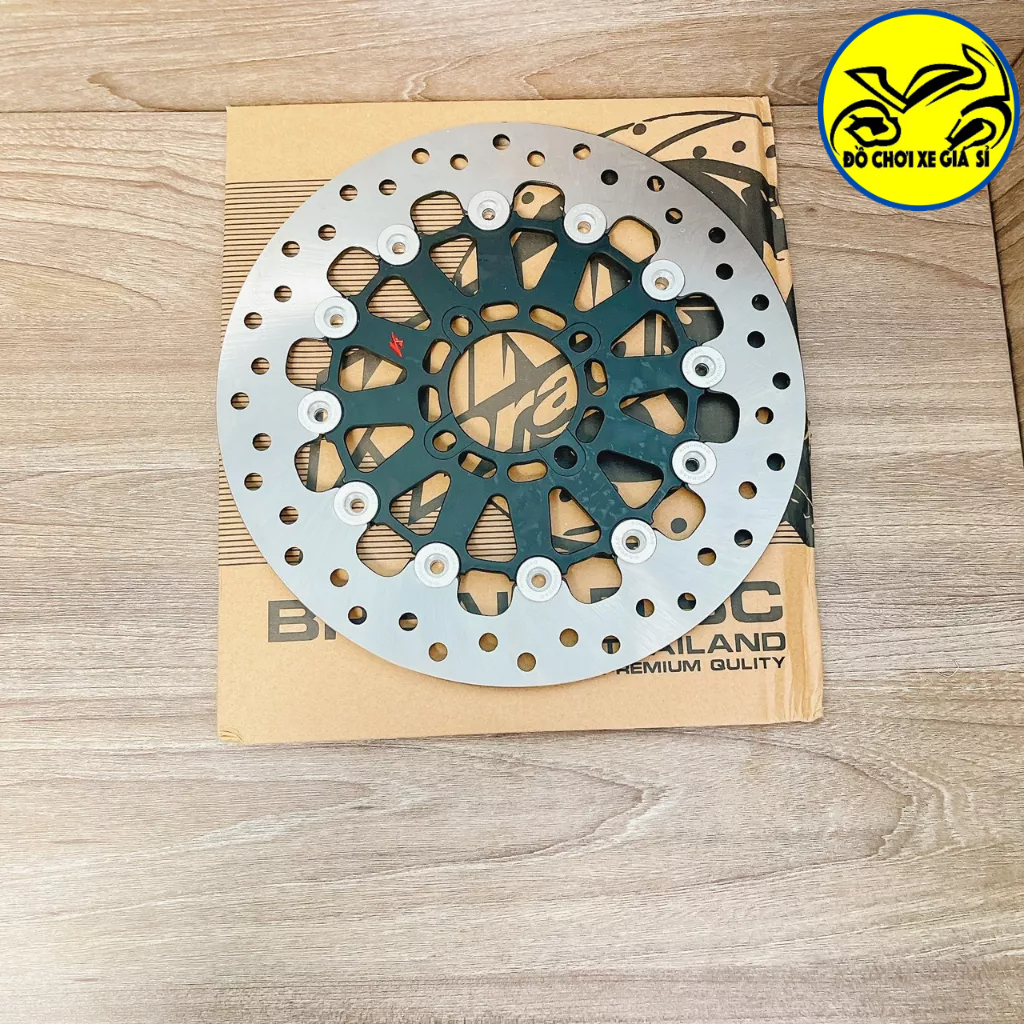 Đĩa thắng trước kingdrag V2 267mm lồng nhôm CNC gắn mọi loại xe Màu vàng , đen, xám