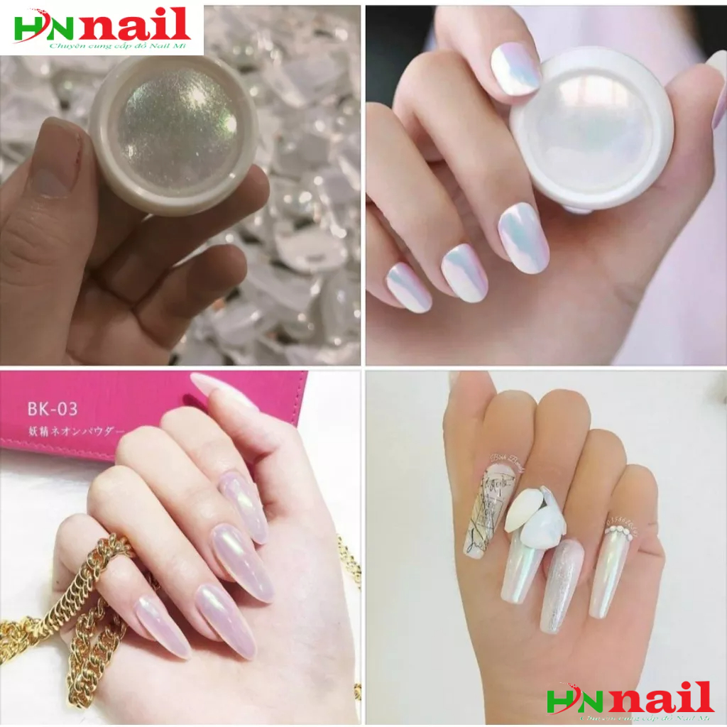 Tráng gương ngoc trai chăm sóc trang trí móng làm nail