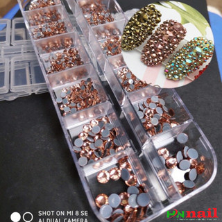 [HOT] Khay Đá chân keo 22 màu hồng trà trang trí móng làm đẹp nail mi