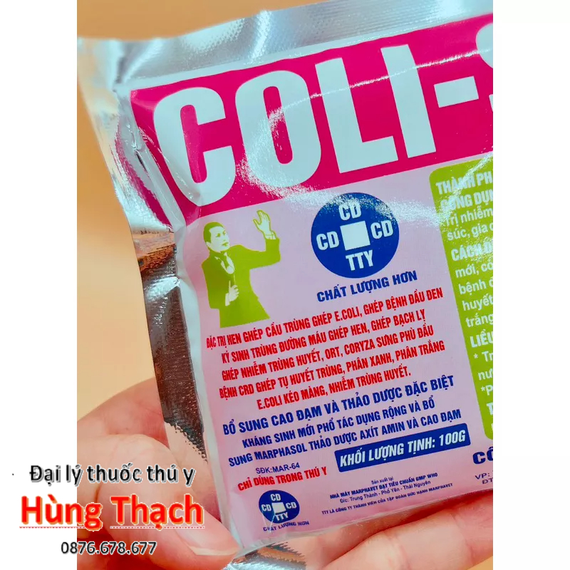 Coli Sulfa gói 100g chăm sóc vật nuôi Vitamin , chất bổ sung dinh dưỡng