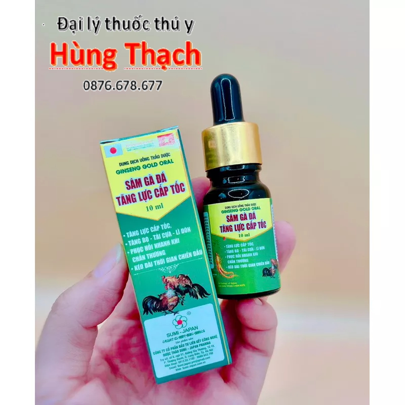 10ml uống Thảo Dược tăng lực,tăng bo,tải cựa,lì đòn,kéo dài chiến đấu cho Gà đá