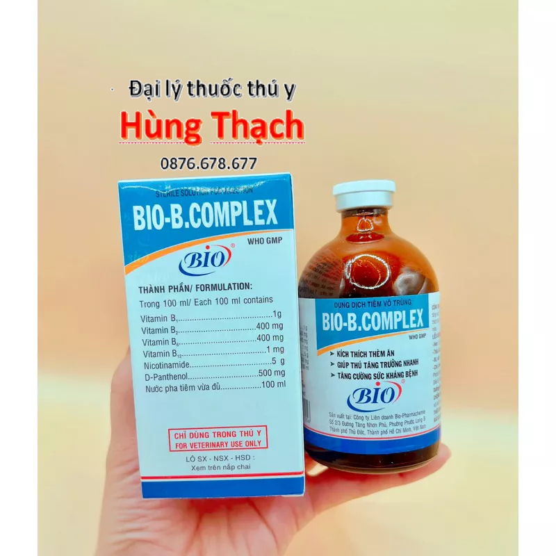 Bio BComplex 100ml kích thích thèm ăn, chăm sóc vật nuôi Vitamin nhóm B