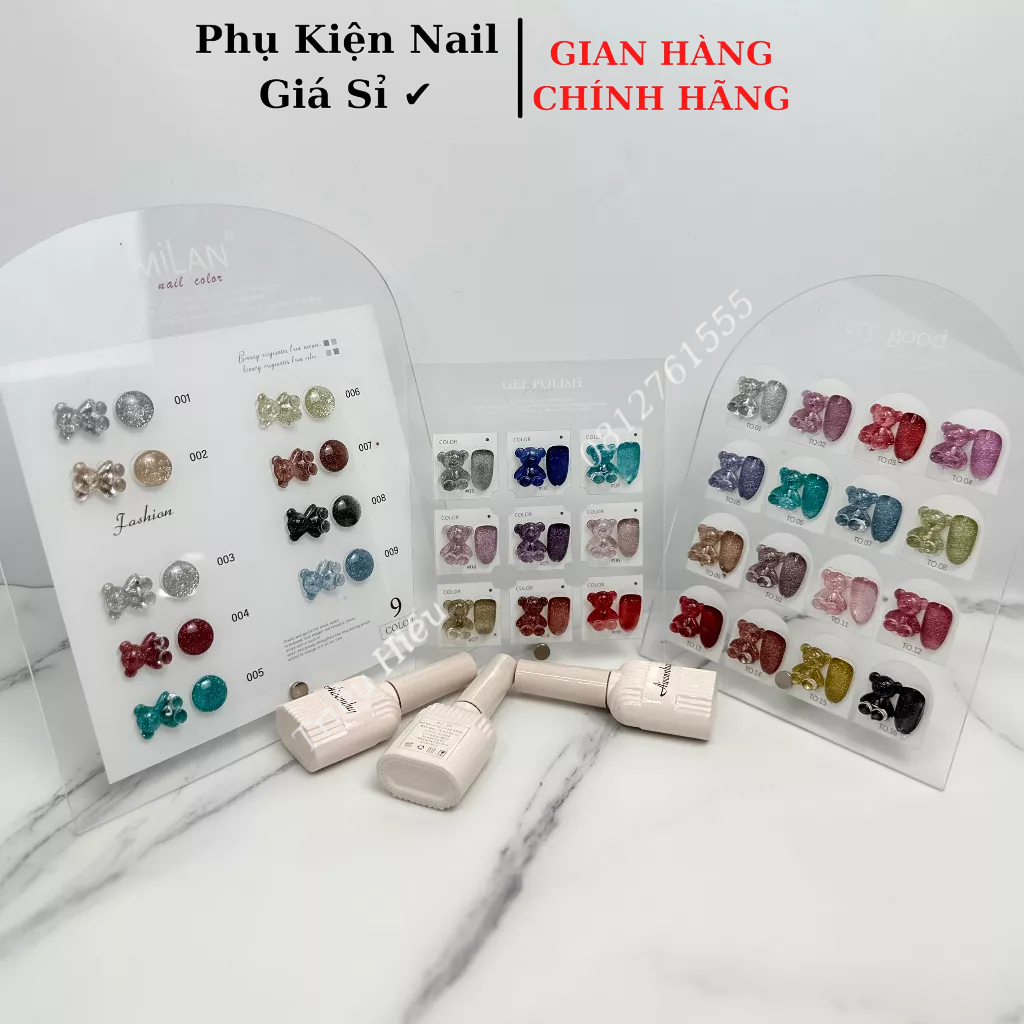 Sơn nhũ flash các sét 9 màu, sét 16 màu tặng kèm bảng