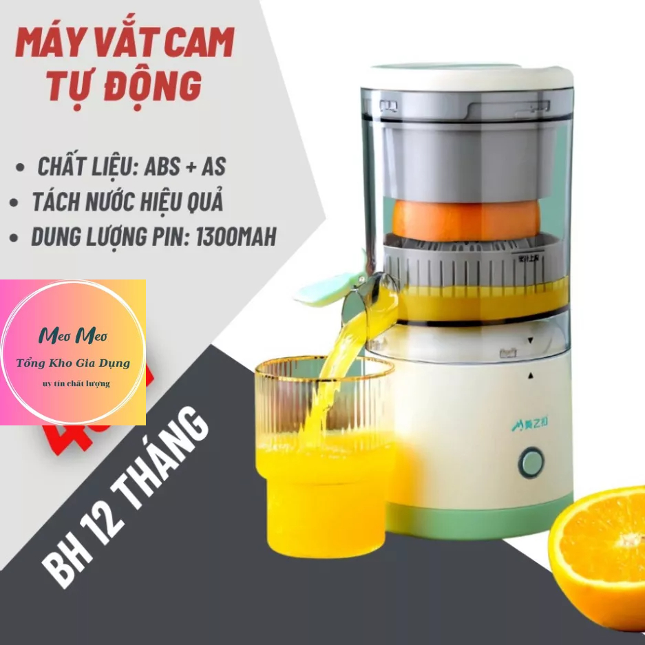 Máy Vắt Cam Tự Động Citrus Ép Cam, Ép Hoa Quả Đa Năng Dung Tích 400ml, Sử Dụng Sạc USB Tiện Lợi