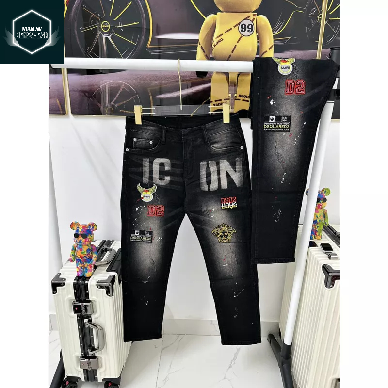 Quần jean nam EVISU rách chất vải dày không phai màu thêu logo cao cấp chất bò đẹp co giãn