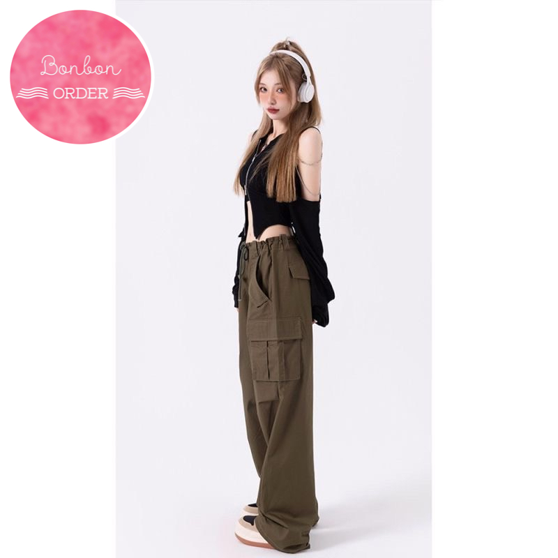 ÁO CROPTOP PHỐI DÂY XÍCH - [Bonbon Order Ulzzang]