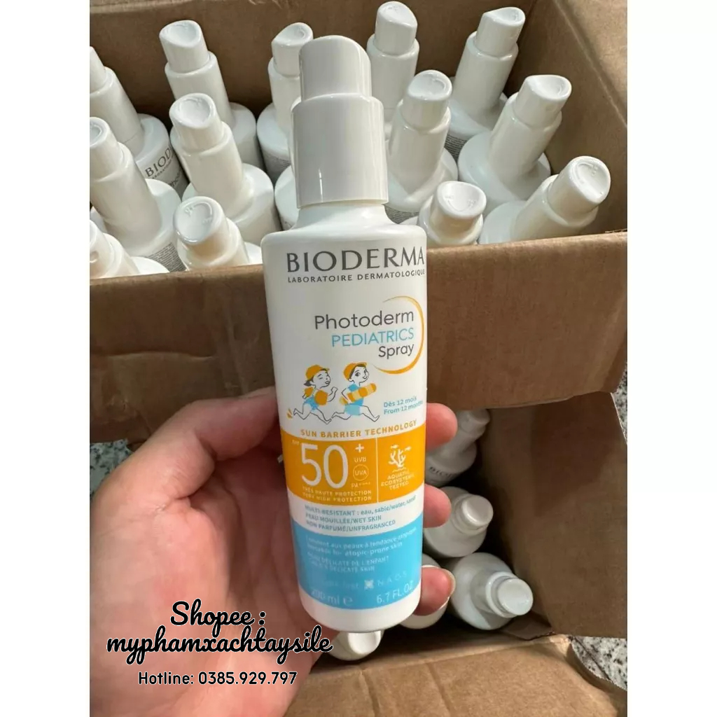 Xịt Chống Nắng Cho Trẻ Em BIODERMA Kids Photoderm Pediatrics Spray SPF50+ Pháp 200ML