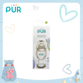 Bình sữa cổ rộng Pur Advanced Plus 250ml, có sẵn 1 núm size M (3-6th) trong bình