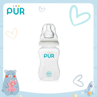Bình sữa cổ thường Pur - Comfort Feeder 120ml  (Anti-Colic Feeding bottle), có sẵn 1 núm size M trong bình