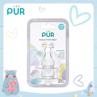 Combo bình Pur Advanced 250ml (có sẵn núm M (3-6th))+ vỉ núm size L (=size F)