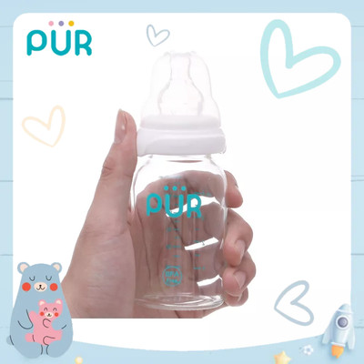Bình sữa thủy tinh PUR chống sốc 60ml, 130ml, 240ml