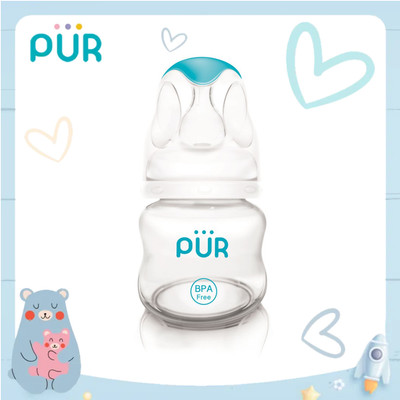 Bình sữa cổ thường Pur Advanced 60ml có sẵn 1 núm size S (0-3th) trong bình