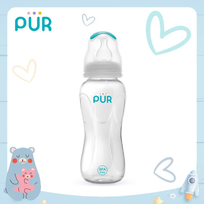 Bình sữa cổ thường Pur Advanced 250ml (NÚM MẶC ĐỊNH SIZE M, KHÔNG ĐỔI NÚM ĐƯỢC)