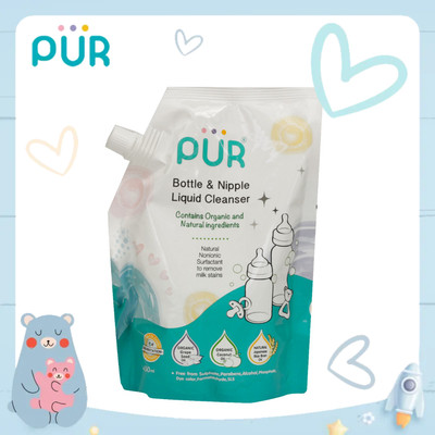 Nước rửa bình sữa và núm ti Pur, gói 450ml