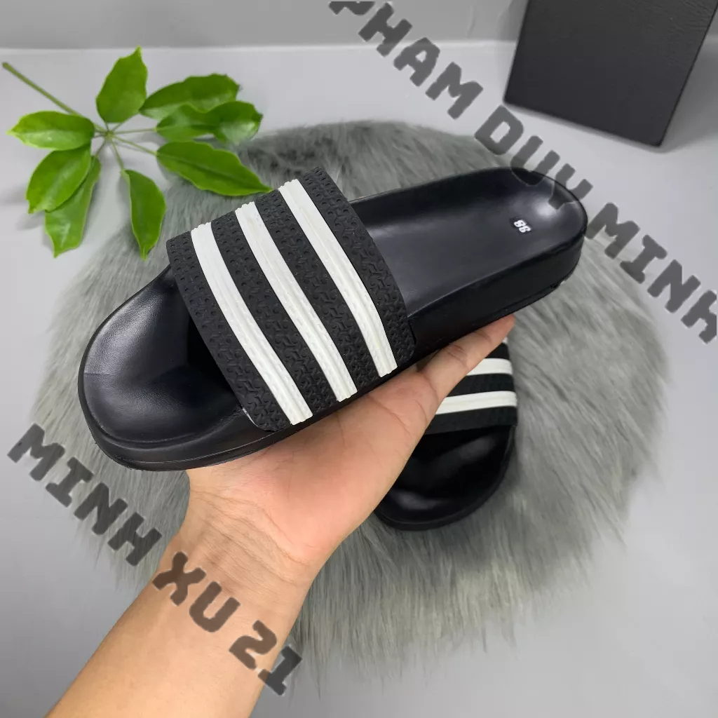 Dép Nam Nữ, Dép Quai Ngang Cao Cấp 3 Sọc đế bánh mì đủ size