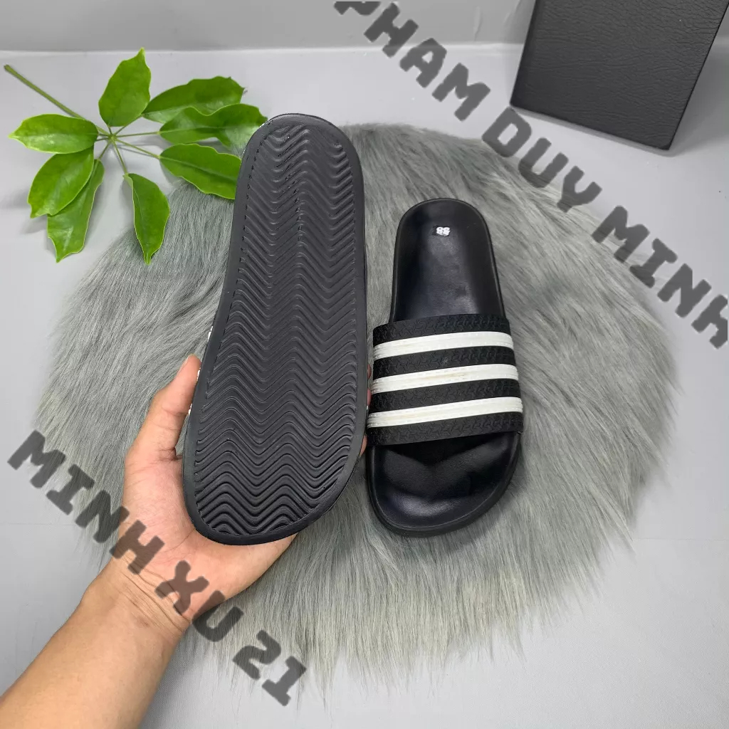 Dép Nam Nữ, Dép Quai Ngang Cao Cấp 3 Sọc đế bánh mì đủ size