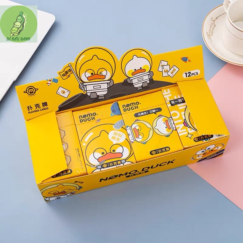 Bộ Bài tây poker hoạt hình vịt vàng, Shin bút chì hình bọt biển, HELLO KITTY siêu dễ thương in hình độc đáo chơi xì zách