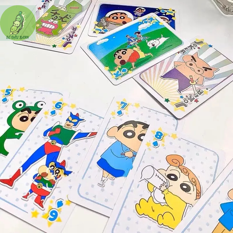 Bộ Bài tây poker hoạt hình vịt vàng, Shin bút chì hình bọt biển, HELLO KITTY siêu dễ thương in hình độc đáo chơi xì zách