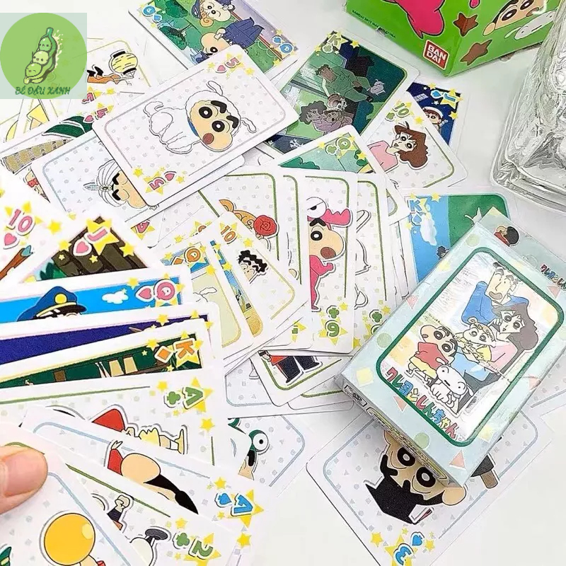 Bộ Bài tây poker hoạt hình vịt vàng, Shin bút chì hình bọt biển, HELLO KITTY siêu dễ thương in hình độc đáo chơi xì zách