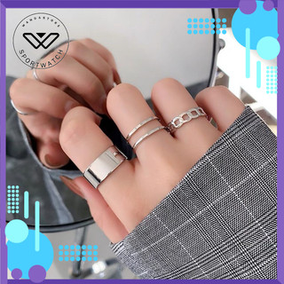 Bộ 3 chiếc nhẫn n02 phong cách hiphop cá tính thời trang unisex