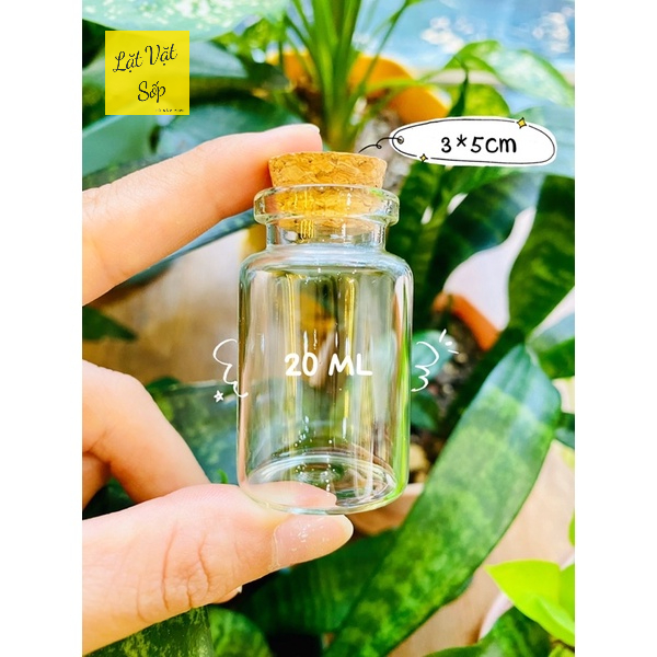 Lọ thuỷ tinh nút bần cao cấp dung tích lớn【10ml-15ml-20ml-25ml-30ml-40ml-50ml-60ml】 | BigBuy360 - bigbuy360.vn