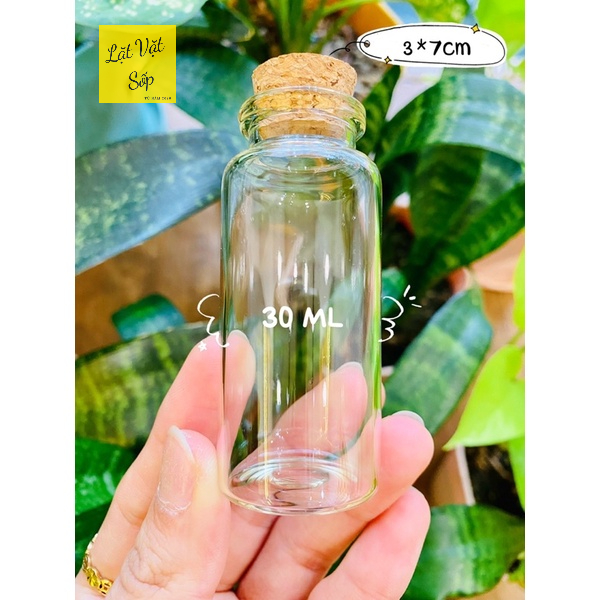 Lọ thuỷ tinh nút bần cao cấp dung tích lớn【10ml-15ml-20ml-25ml-30ml-40ml-50ml-60ml】 | BigBuy360 - bigbuy360.vn