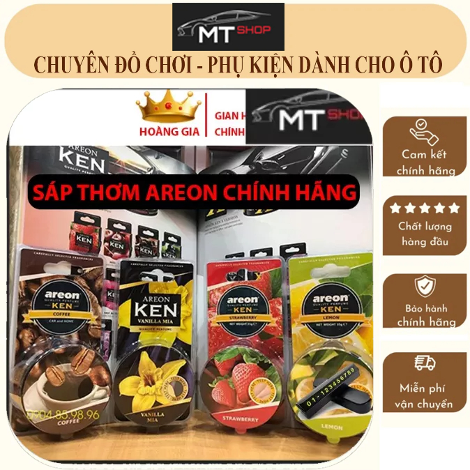 Sáp Thơm Areon Khử mùi ô tô- Areon Ken Chính Hãng Nhập Khẩu Bulgaria - Sale lớn