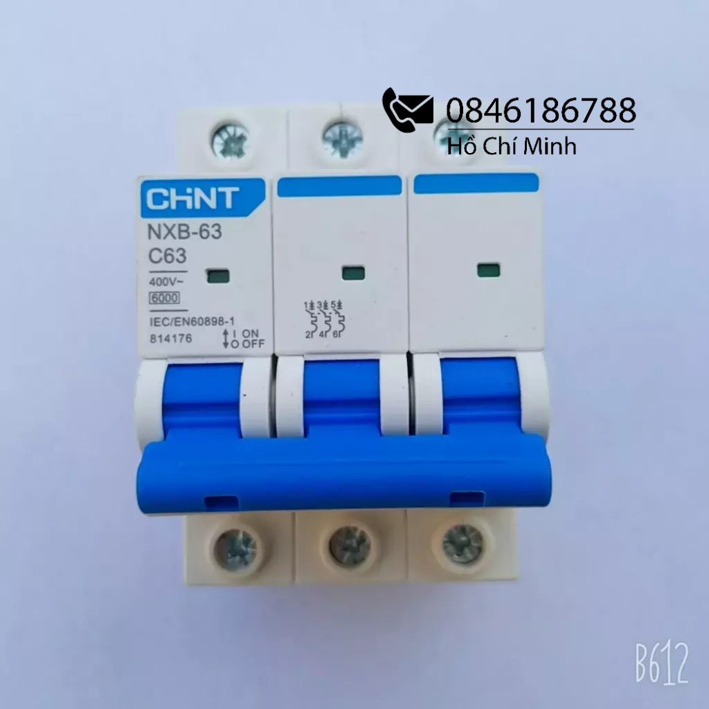 (HÃNG CHINT) Aptomat MCB 2 Pha, 3 Pha, NXB-63 Chint 6A~63A, Dòng Cắt 6kA