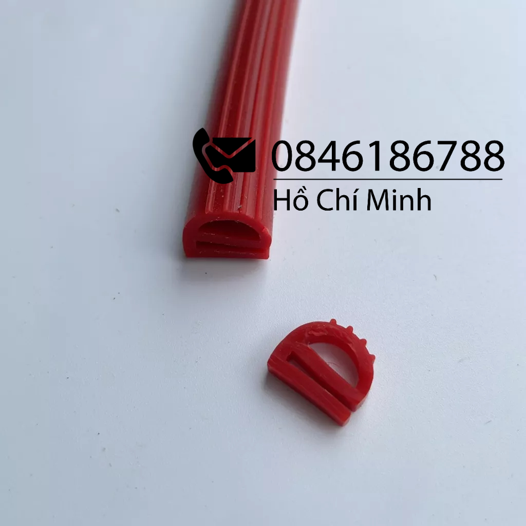 Gioăng chịu nhiệt, gioăng tủ cơm, ron xilicone chữ E chịu nhiệt, gioăng silicon đường kính 12mm.14mm,16mm,20mm,18mm