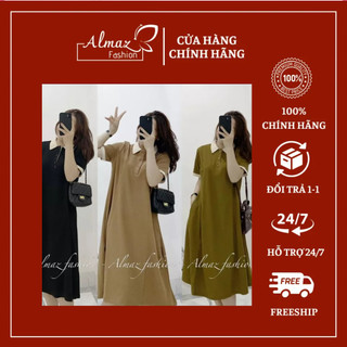Đầm suông basic cổ đức nhẹ nhàng diện xinh mọi lúc mọi nơi - Almaz Fashion