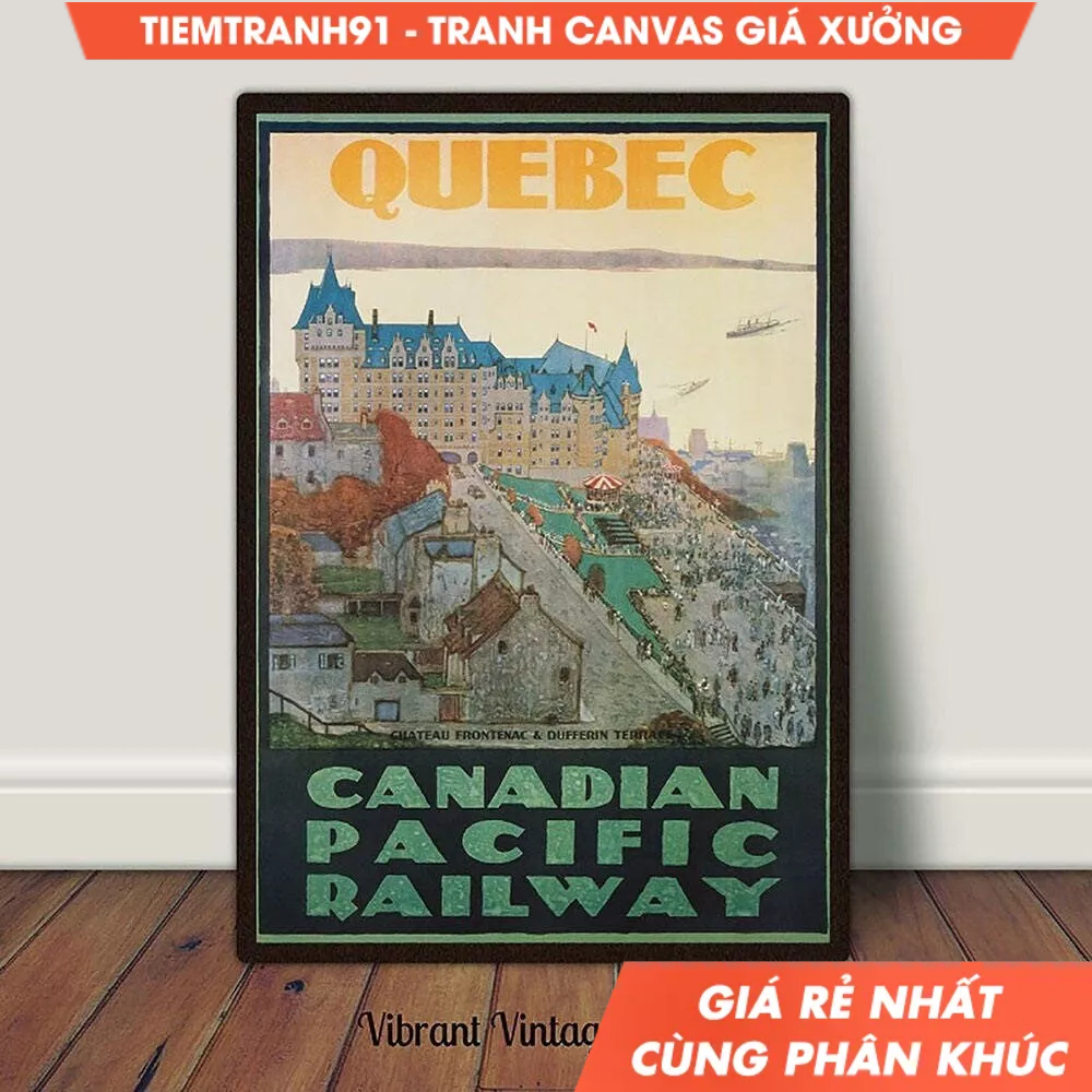 Tranh treo tường, Quebec Canada Print, Canada Wall Art, Chateau Frontenac, Vintage Canada Print, tặn