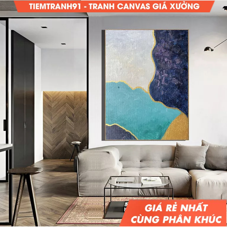 Tranh treo tường, Green Abstract Art Painting Green Painting Beige Abstract Art Painting Blue Wall A