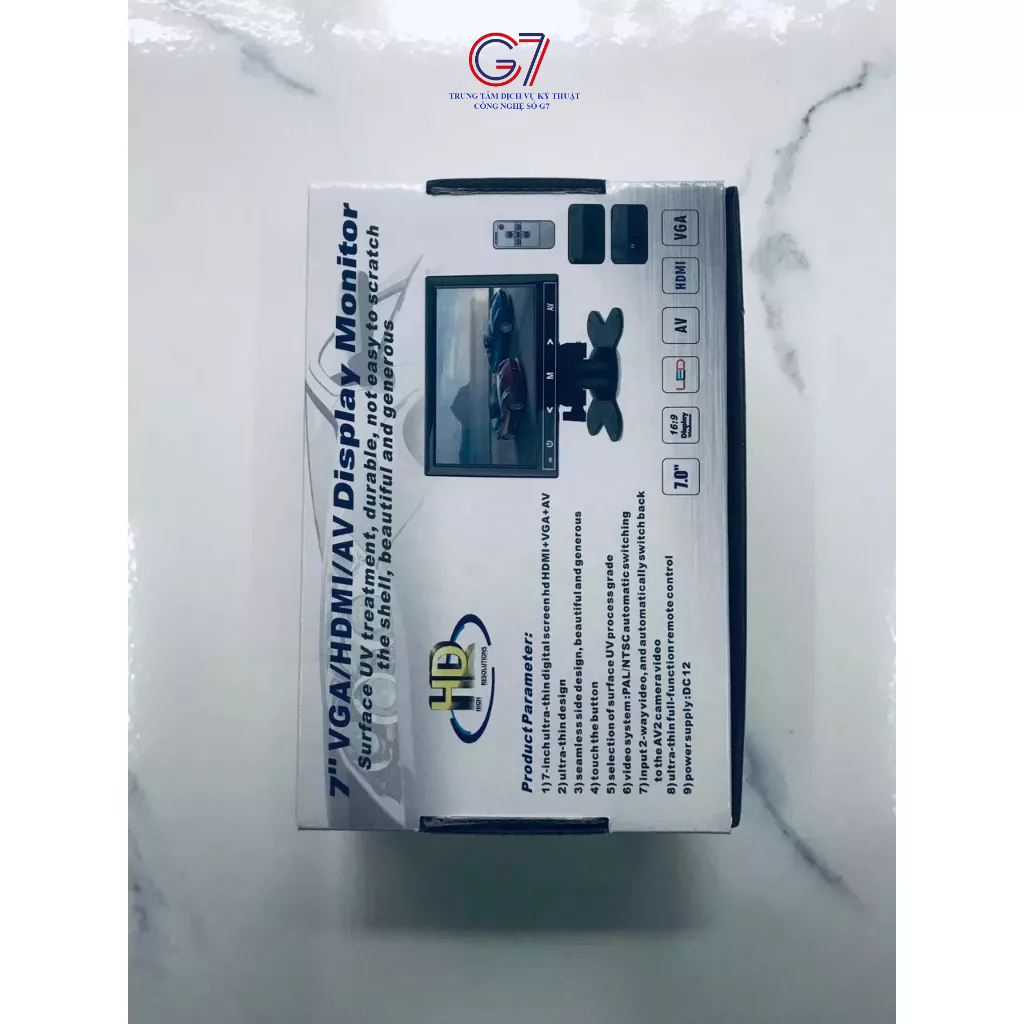 Màn hình test camera quan sát 7 inches HD 1024P có HDMI, VGA & AV