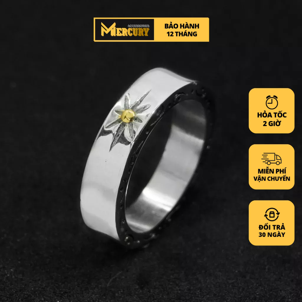 Nhẫn thời trang nam titan Mercury The Sun