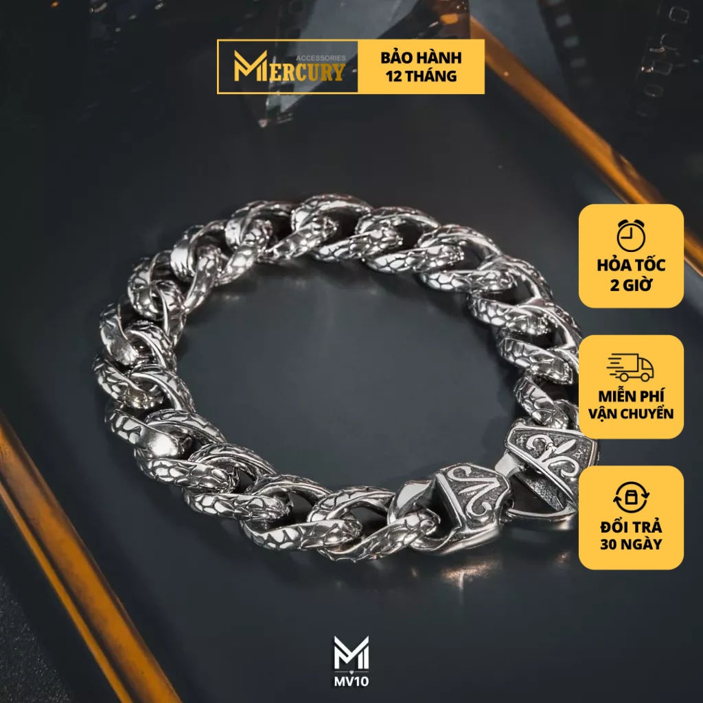 Vòng tay thời trang nam titan Mercury Gothic Chains V2