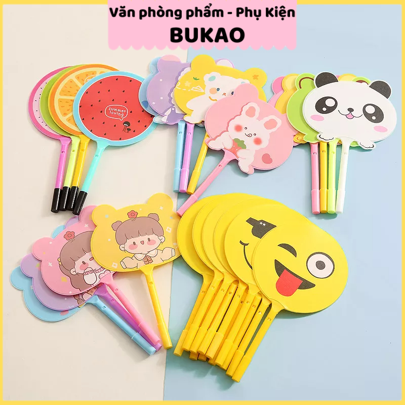 Bút bi quạt mẫu mới nhiều mẫu dễ thương mùa hè đa năng, quà tặng độc đáo Bukao