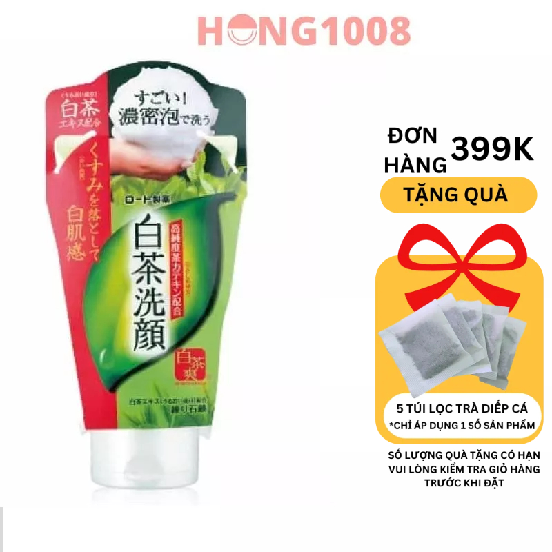 Sữa Rửa Mặt Trà Xanh Rohto Shirochasou Green Tea Nhật Bản 120g