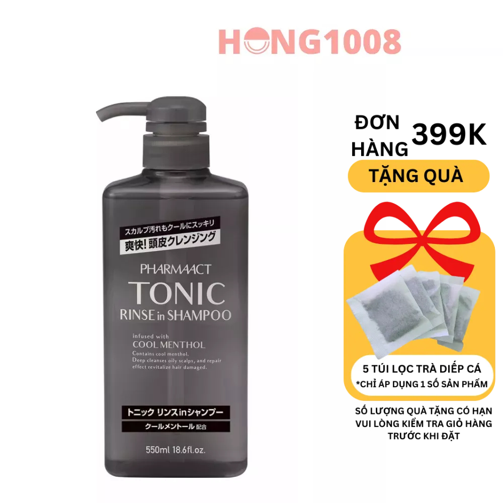 Dầu Gội Dành Cho Nam Pharmaact Tonic Rinse in Shampoo 550ml - Tonic Pharmaact