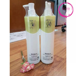 Cặp gội xả, dầu gội, dầu xả Wekla Đức, dầu gội siêu phục hồi, dưỡng tóc suôn mượt 780ml