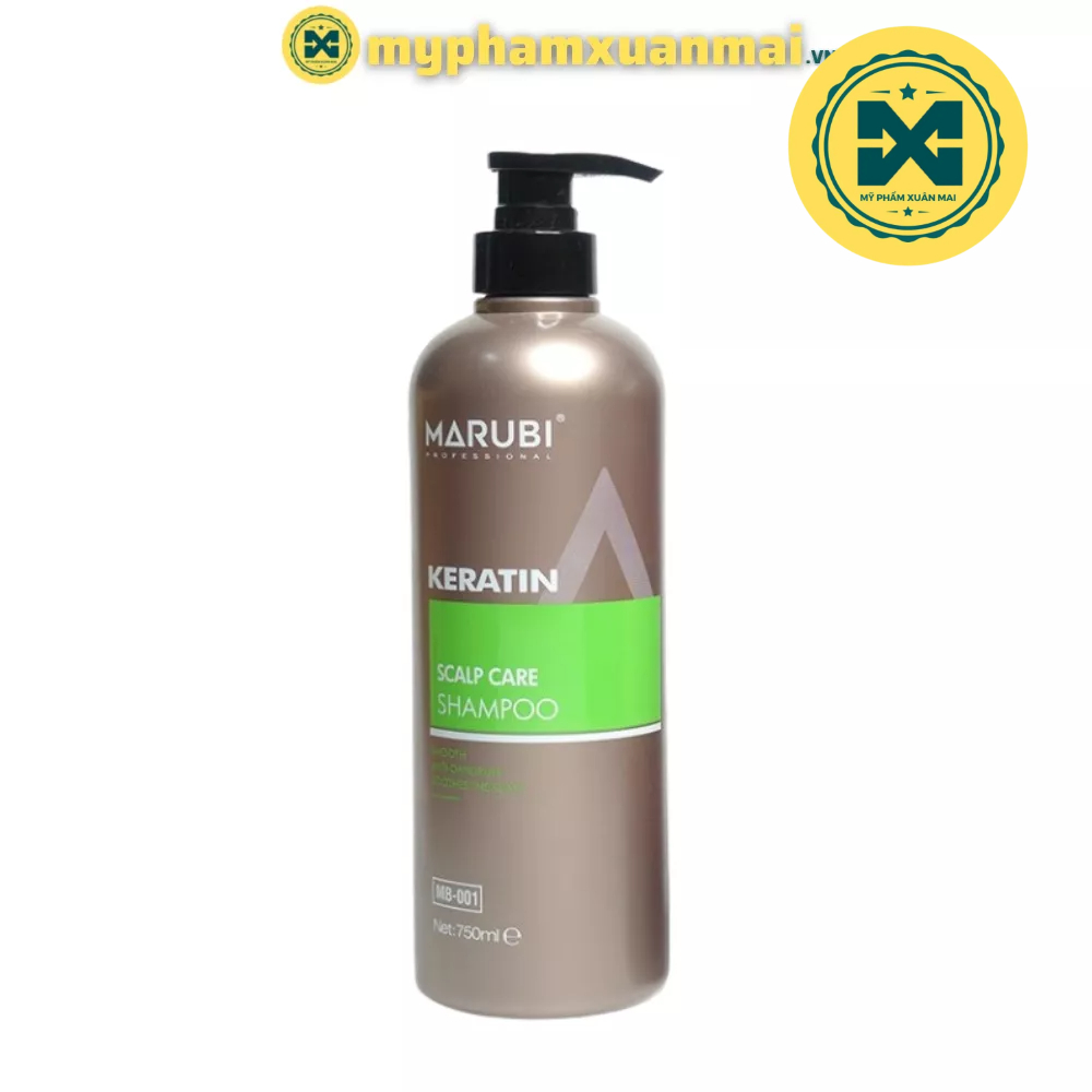 Cặp Dầu Gội Xả Marubi keratin collagen siêu mượt 750ml