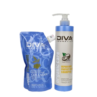 Dầu gội + kem ủ Tóc Diva Phục Hồi Siêu Mượt 750ml 400ml