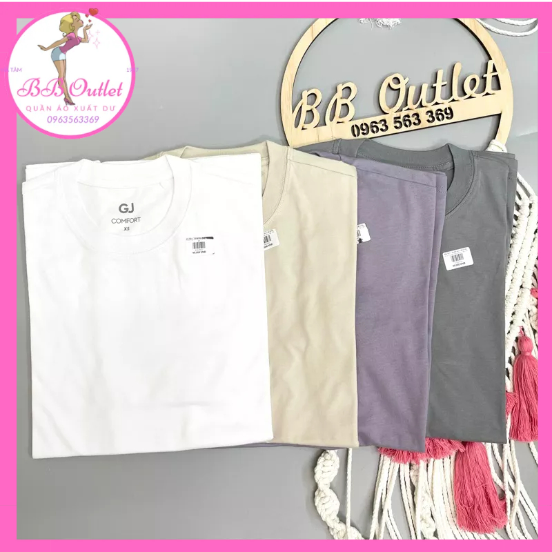 Áo phông / áo thun cotton  nam màu trơn xuất khẩu - có bigsize