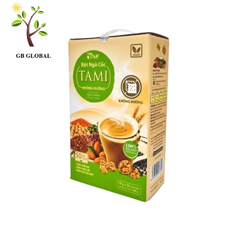Bột ngũ cốc TAMI không đường 900g (50 gói x 18g)