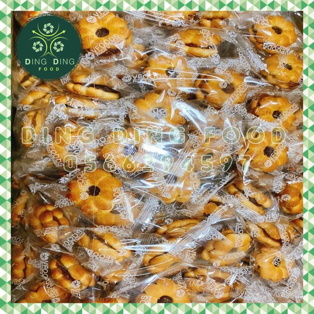 Date 2025 - 1Kg Bánh Quy Hoa Mai Nhân Mứt Khóm Thái Lan Vfoods, Nhân Kem, Bánh Mứt, Ăn Vặt Siêu Ngon, DING DING FOOD
