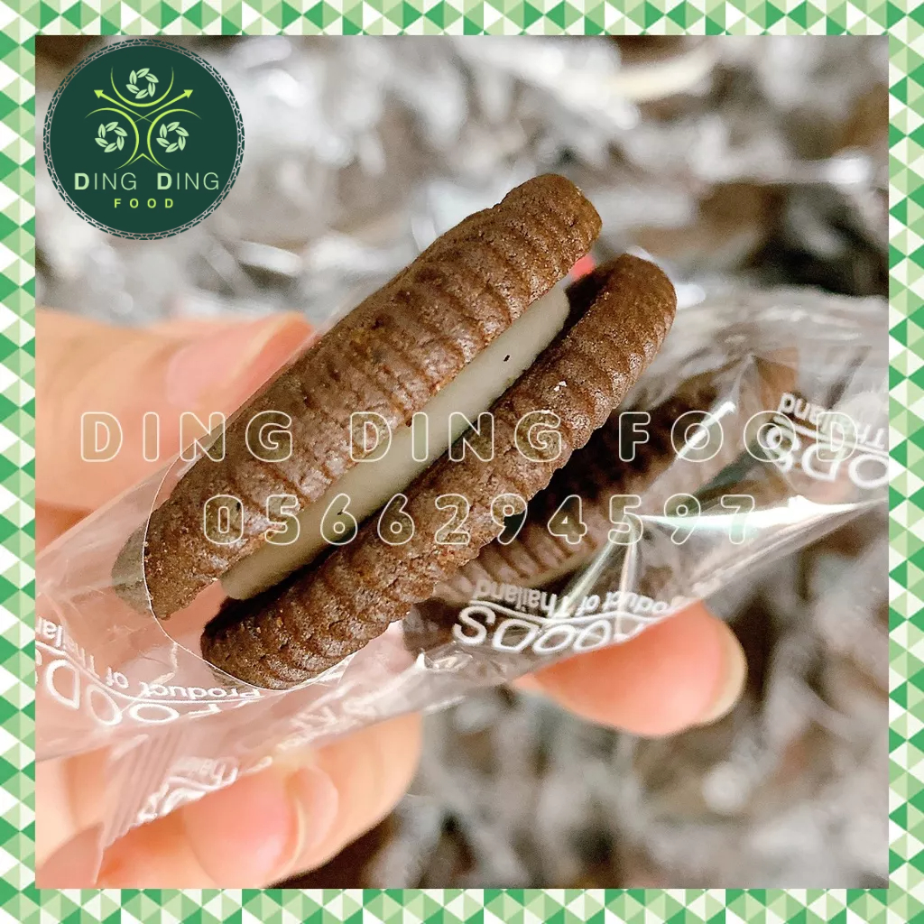 Date 2025 - 500g Bánh Quy Socola Nhân Kem Vani Vfoods Thái Lan Chính Hãng, Oreo Sữa, Ăn Vặt Siêu Ngon, DING DING FOOD