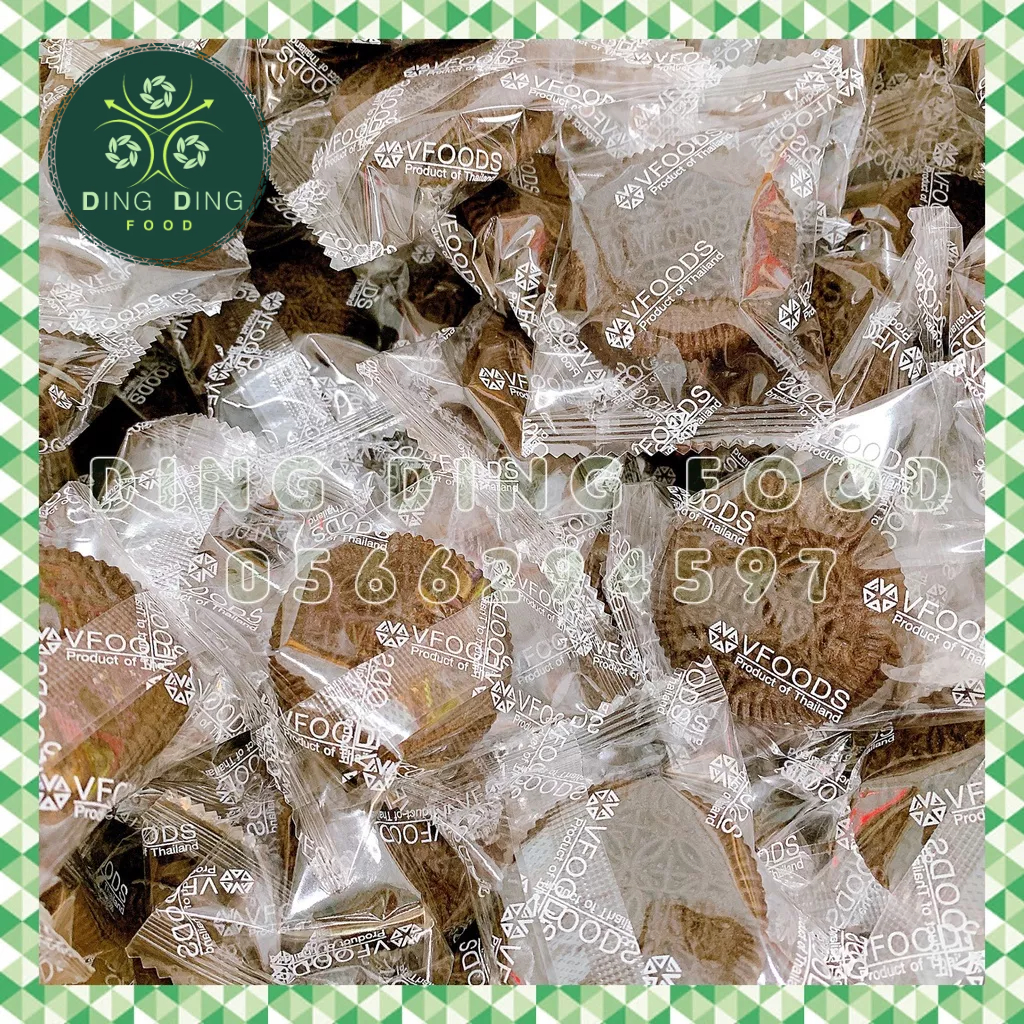 Date 2025 - 500g Bánh Quy Socola Nhân Kem Vani Vfoods Thái Lan Chính Hãng, Oreo Sữa, Ăn Vặt Siêu Ngon, DING DING FOOD