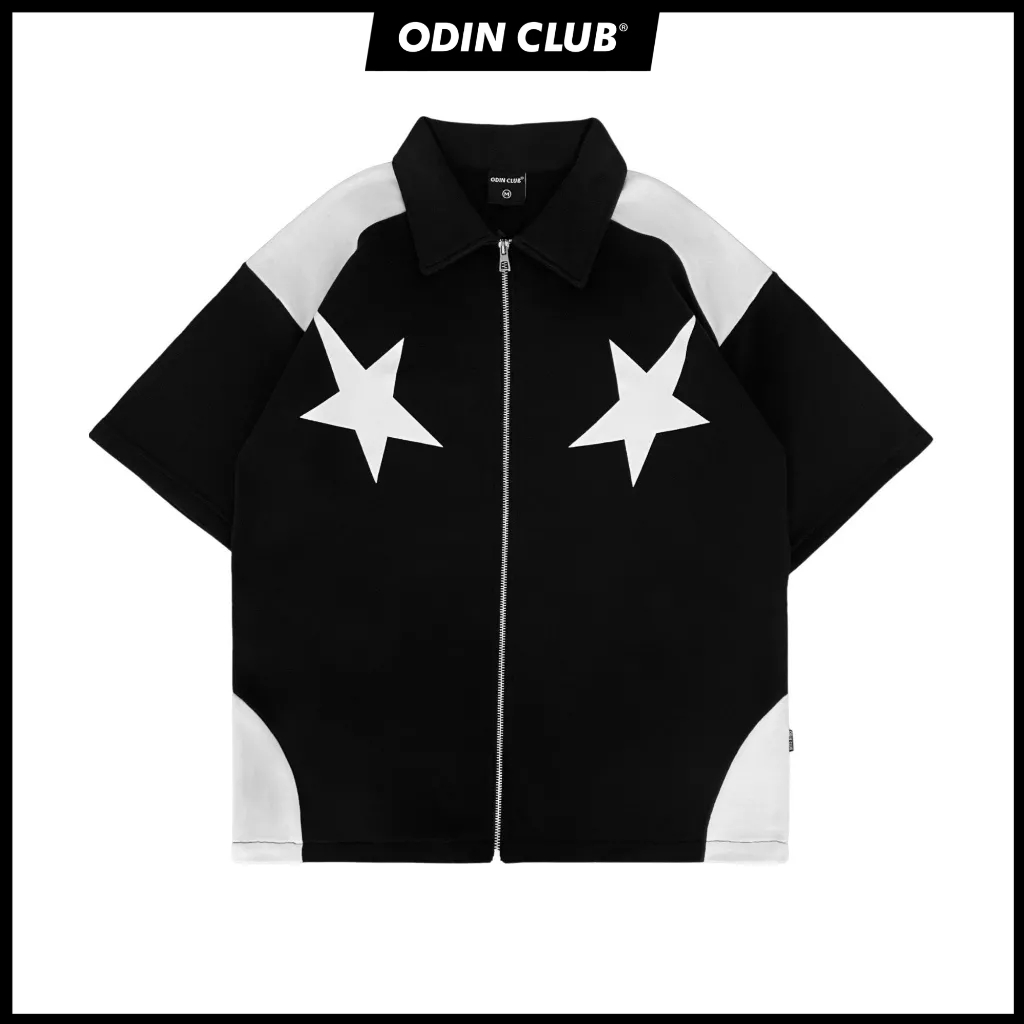 Áo sơ mi cộc tay Double Stars ODIN CLUB, Áo sơ mi form rộng nam nữ ODIN, Local Brand ODIN CLUB