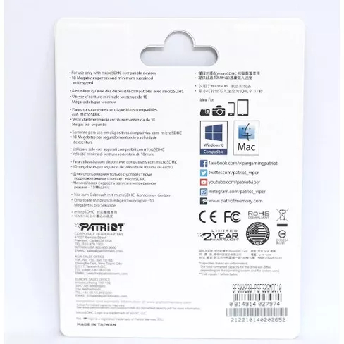 Thẻ nhớ 32Gb Patriot chính hãng - BH 5 năm